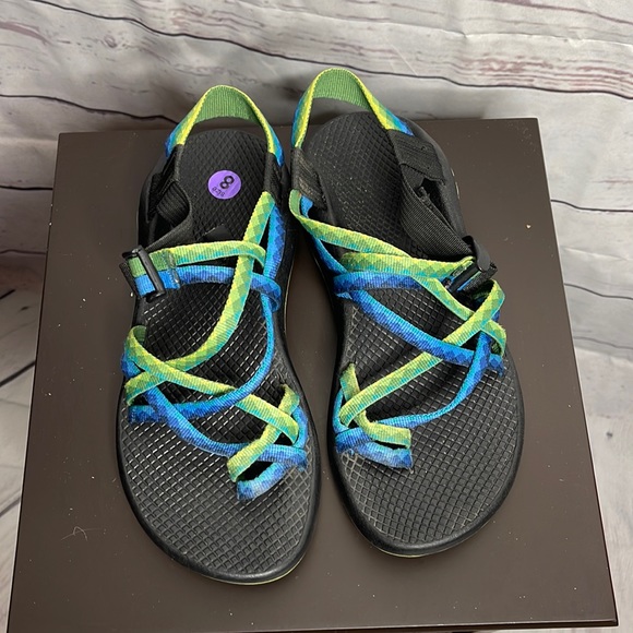 Chaco Shoes - Chaco Women's Z Cloud Starppy Hiking Sandals Sz 8 in Blue/Green!!
